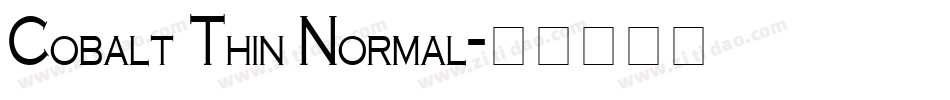 Cobalt Thin Normal字体转换